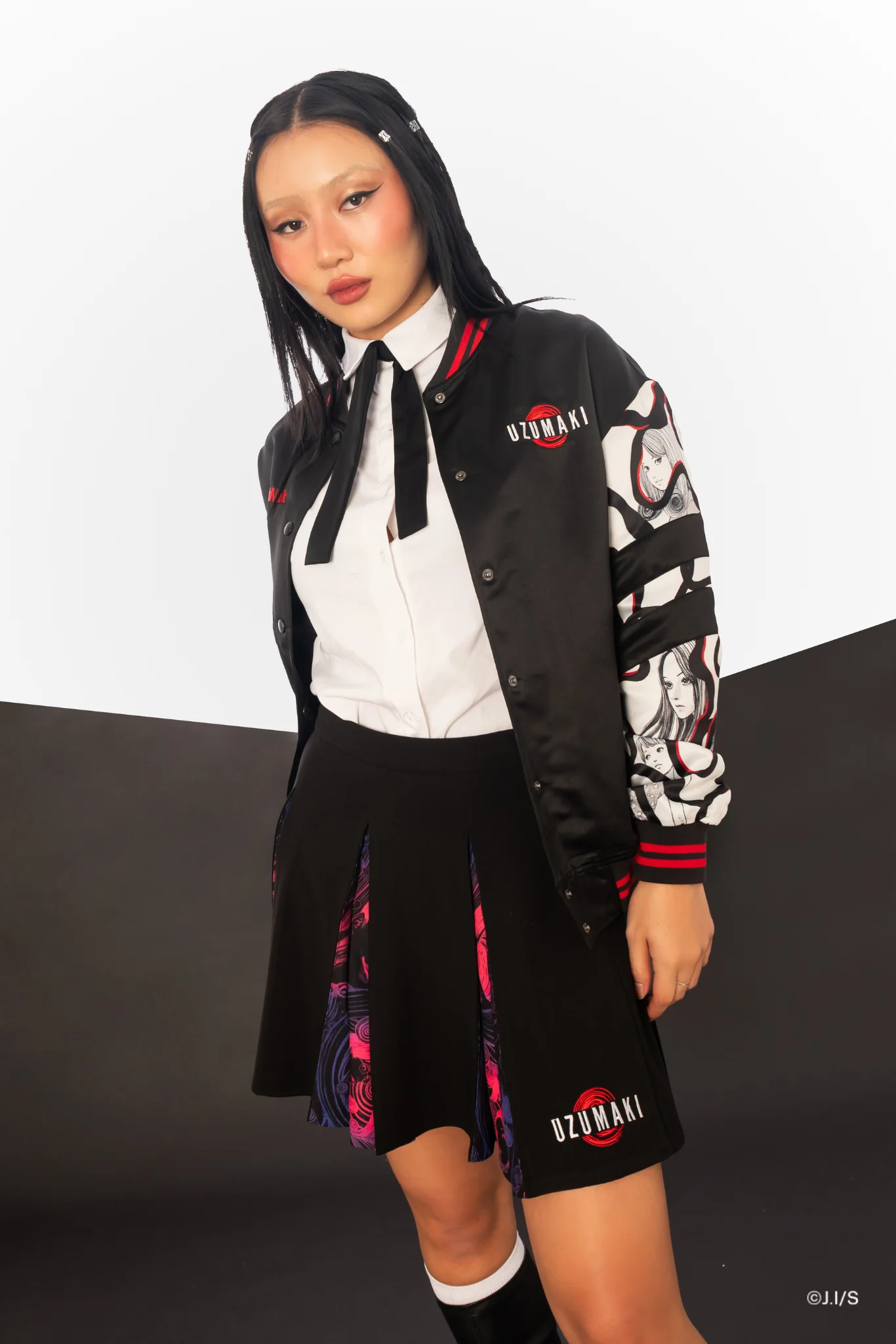 Uzumaki Satin Varsity Jacket - Image 2