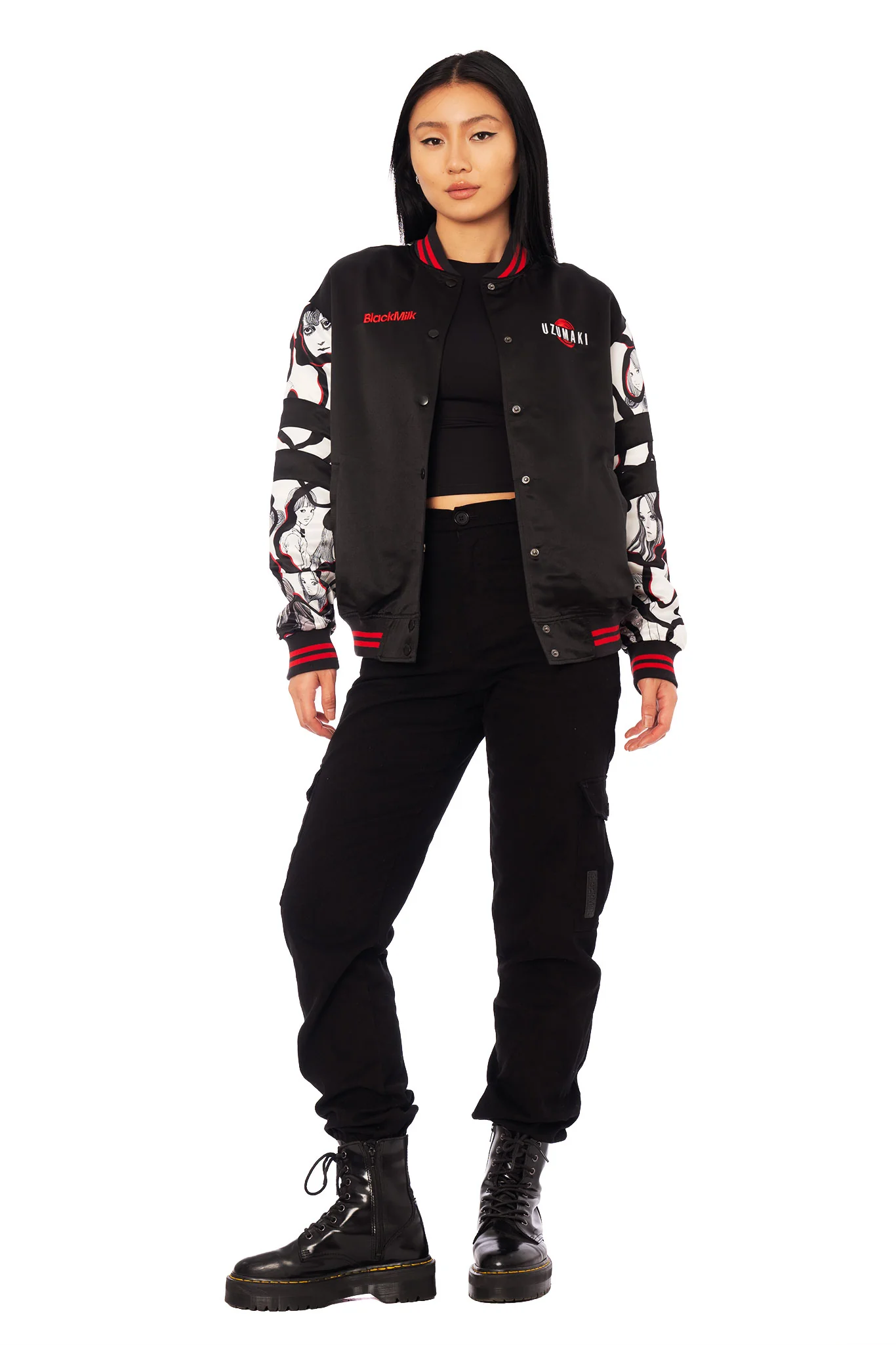 Uzumaki Satin Varsity Jacket - Image 3