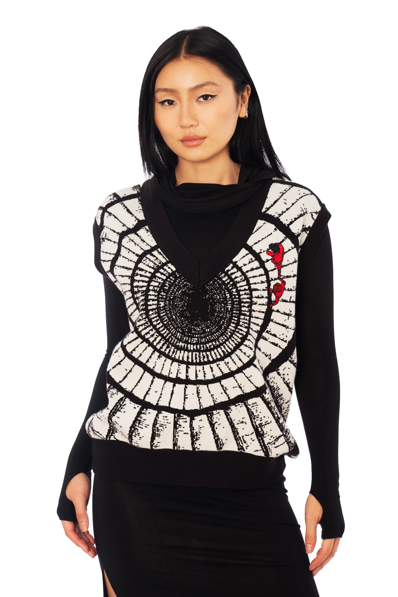 Uzumaki Spiral Oversized Knit Vest - Image 3