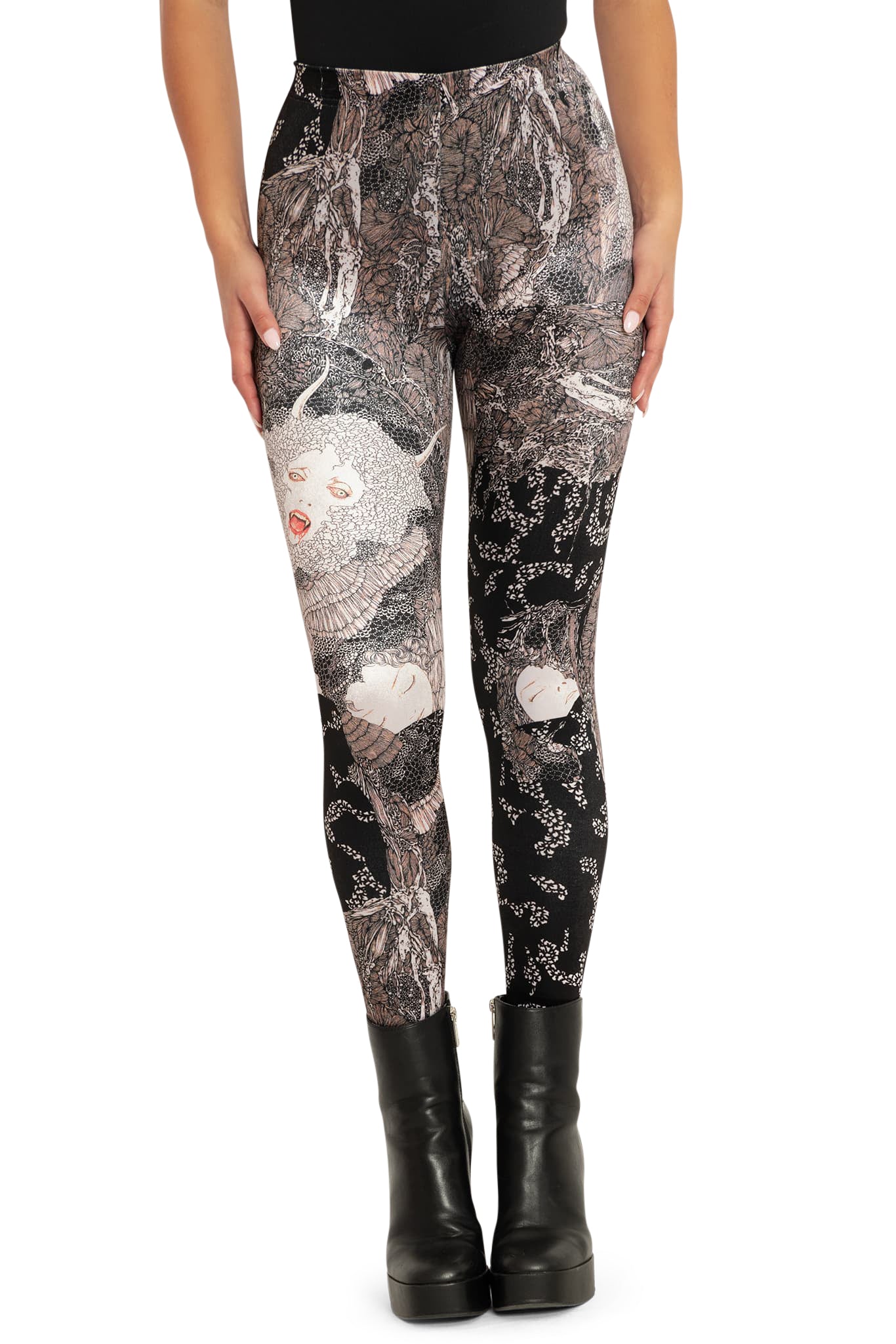 Vampire Spellbound Velvet High Waisted Leggings - Image 5