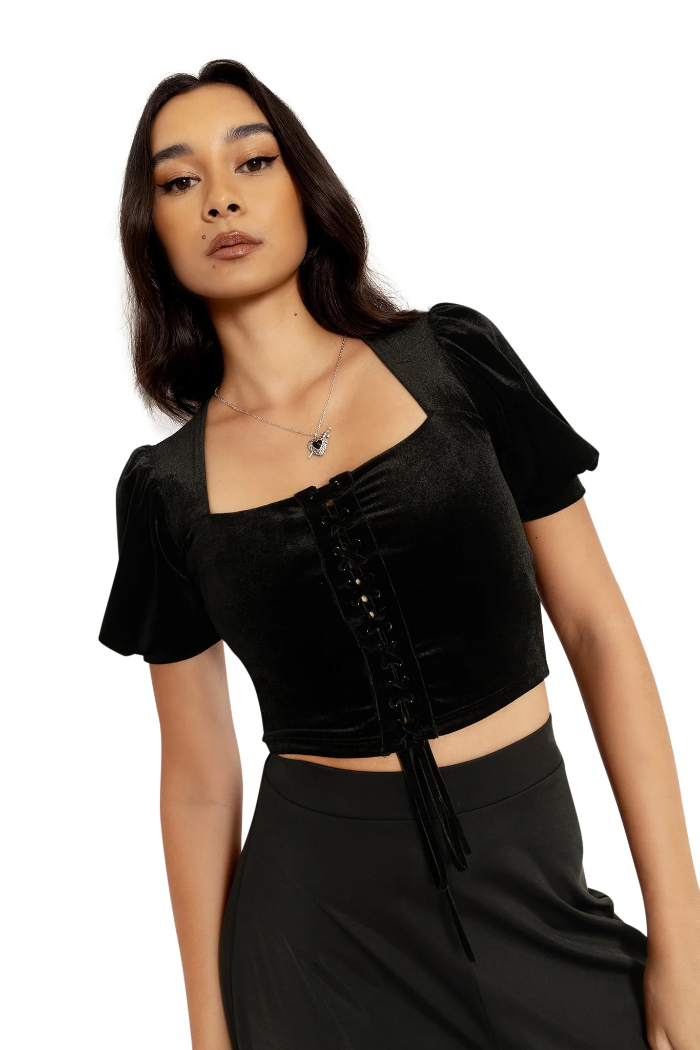 Velvet Black Renaissance Top - Image 7