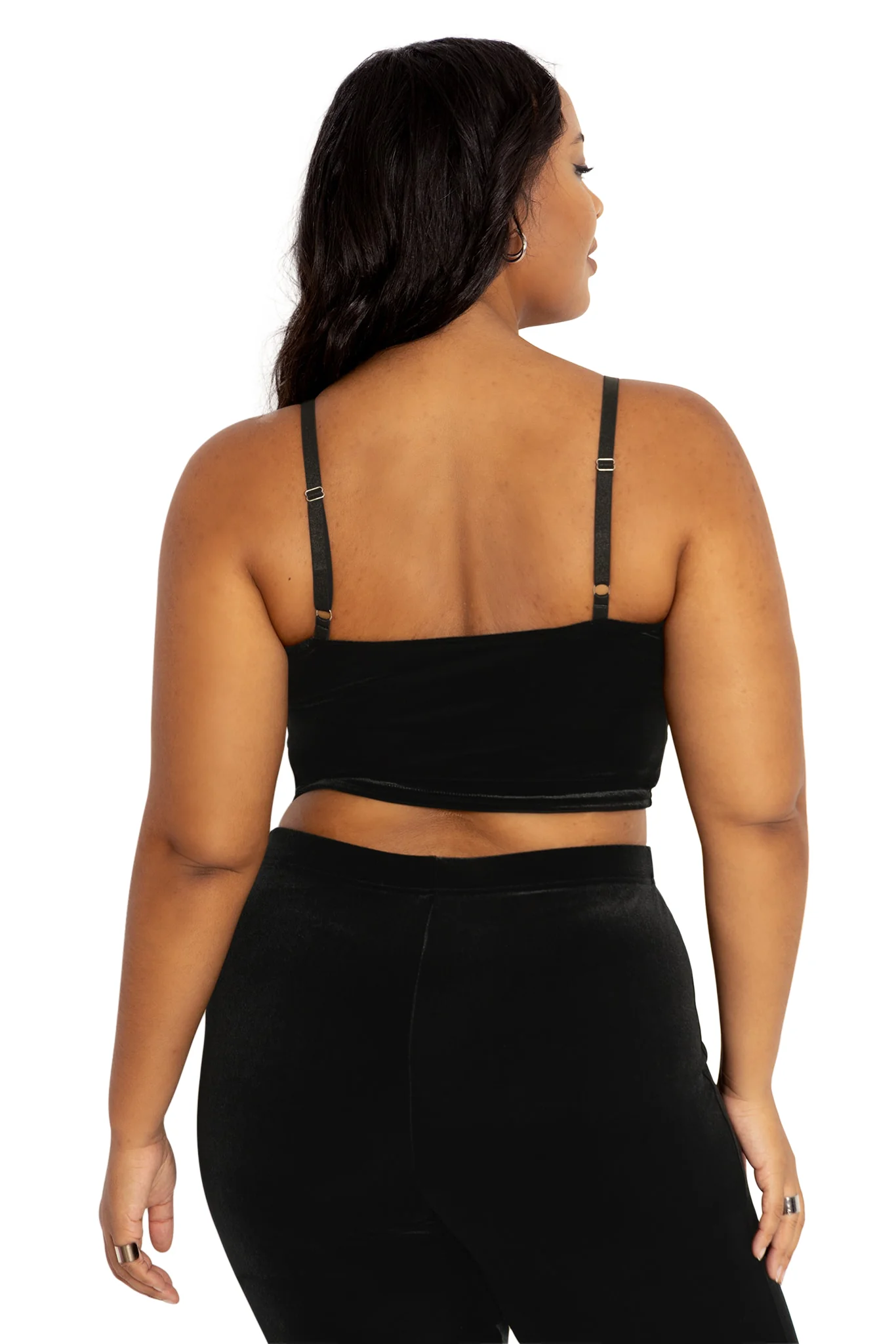 Velvet Black Strappy Crop - Image 5