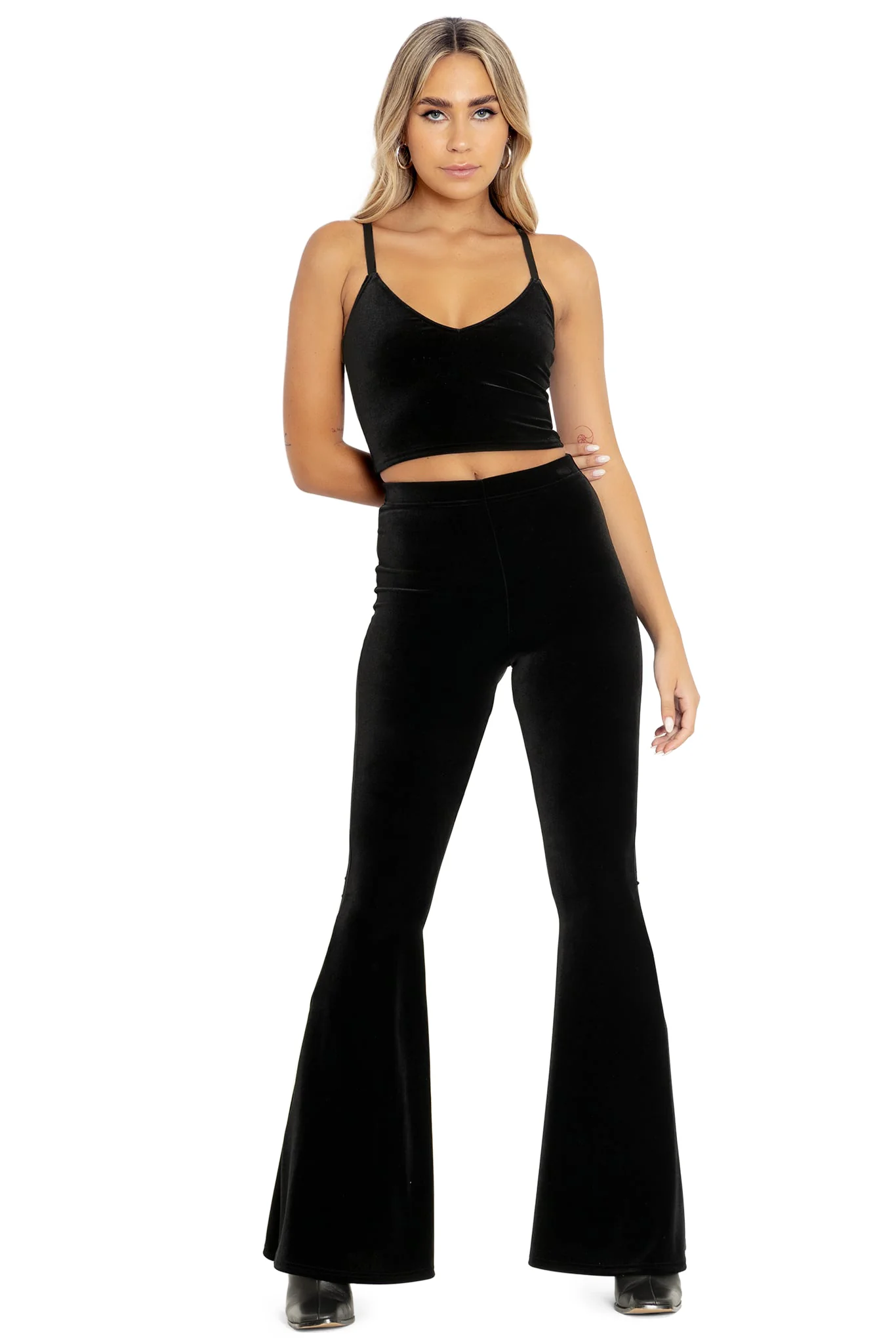 Velvet Black Strappy Crop - Image 6