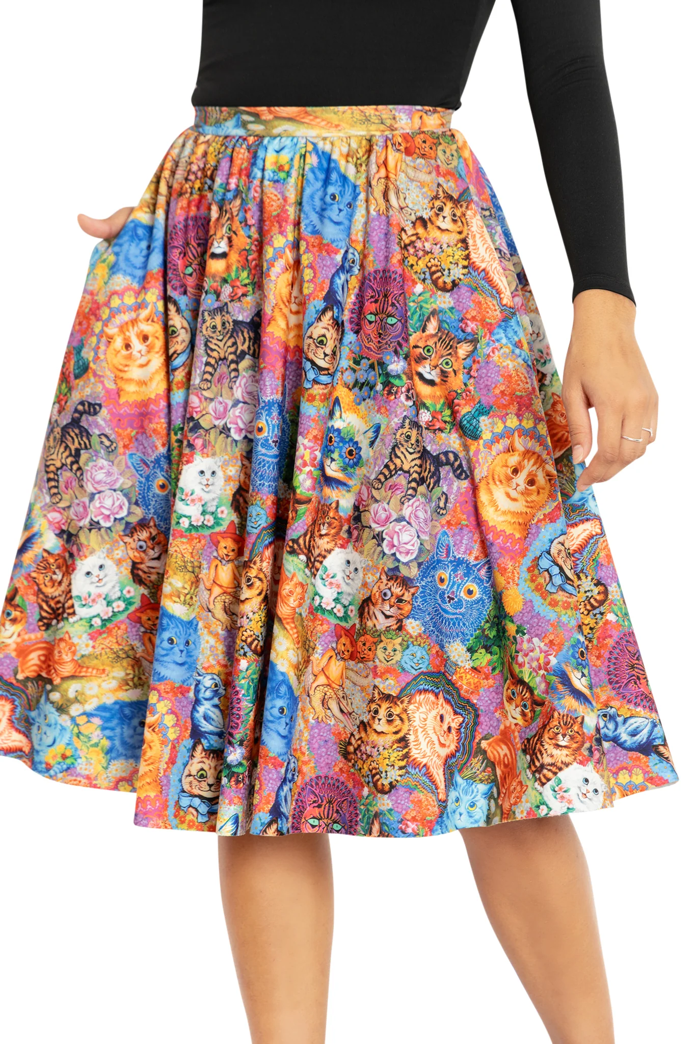 Wain's Cats Pocket Midi Skirt - Image 5