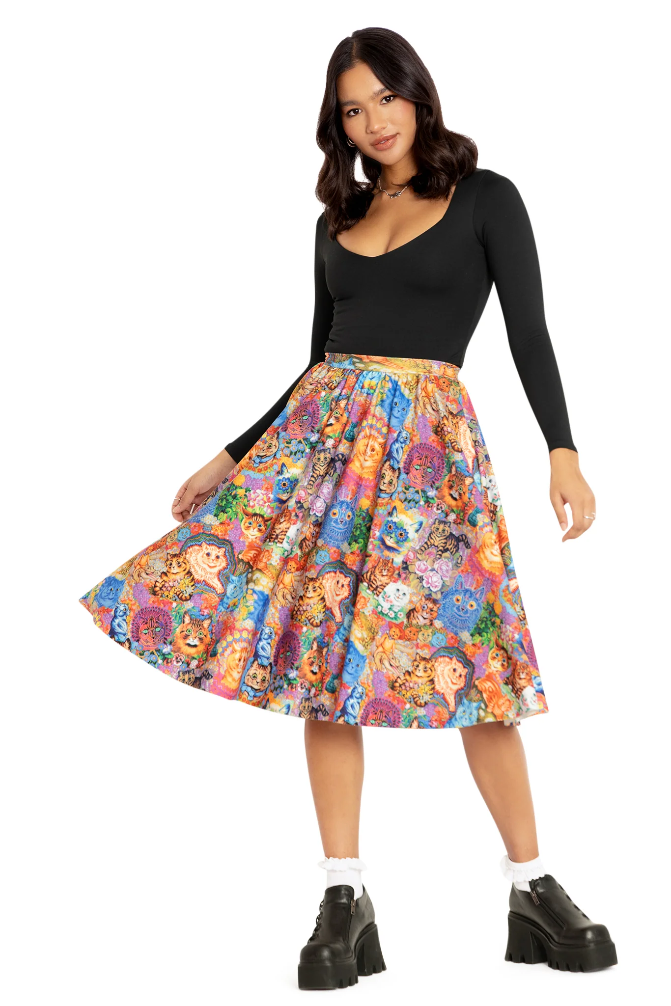Wain's Cats Pocket Midi Skirt - Image 6
