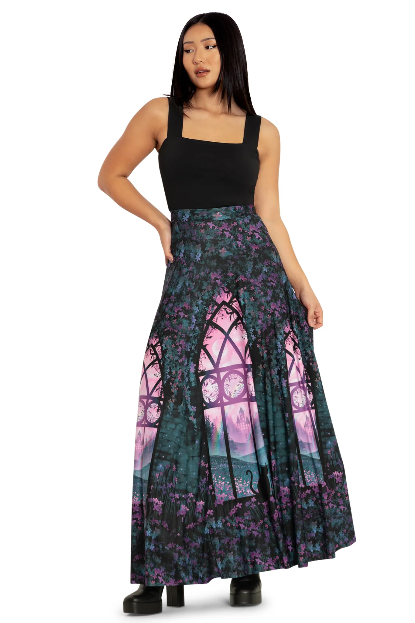 Window To The Spirit Realm Maxi Skirt