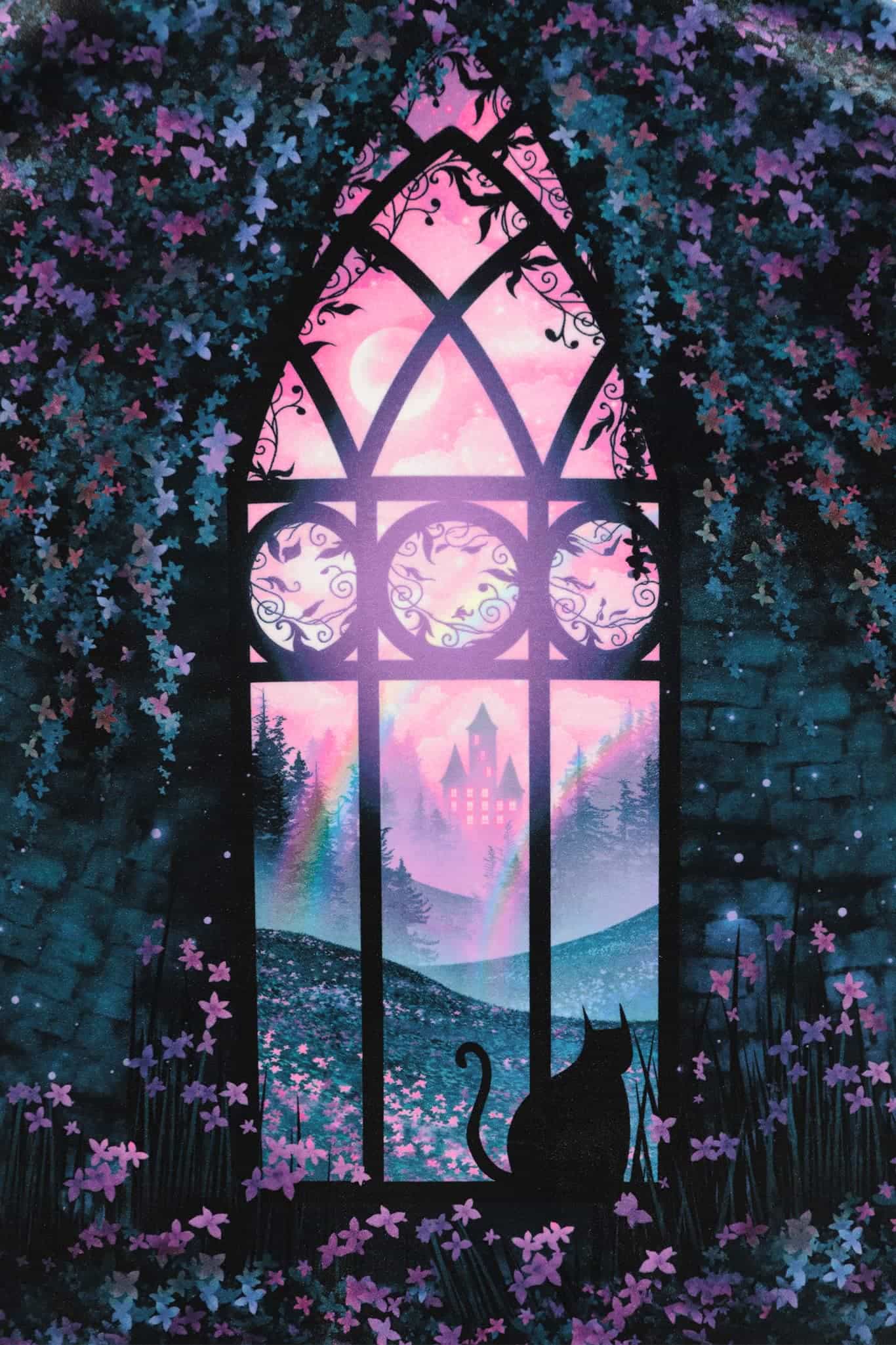 Window To The Spirit Realm Velvet Princess Midi Dress - Image 5