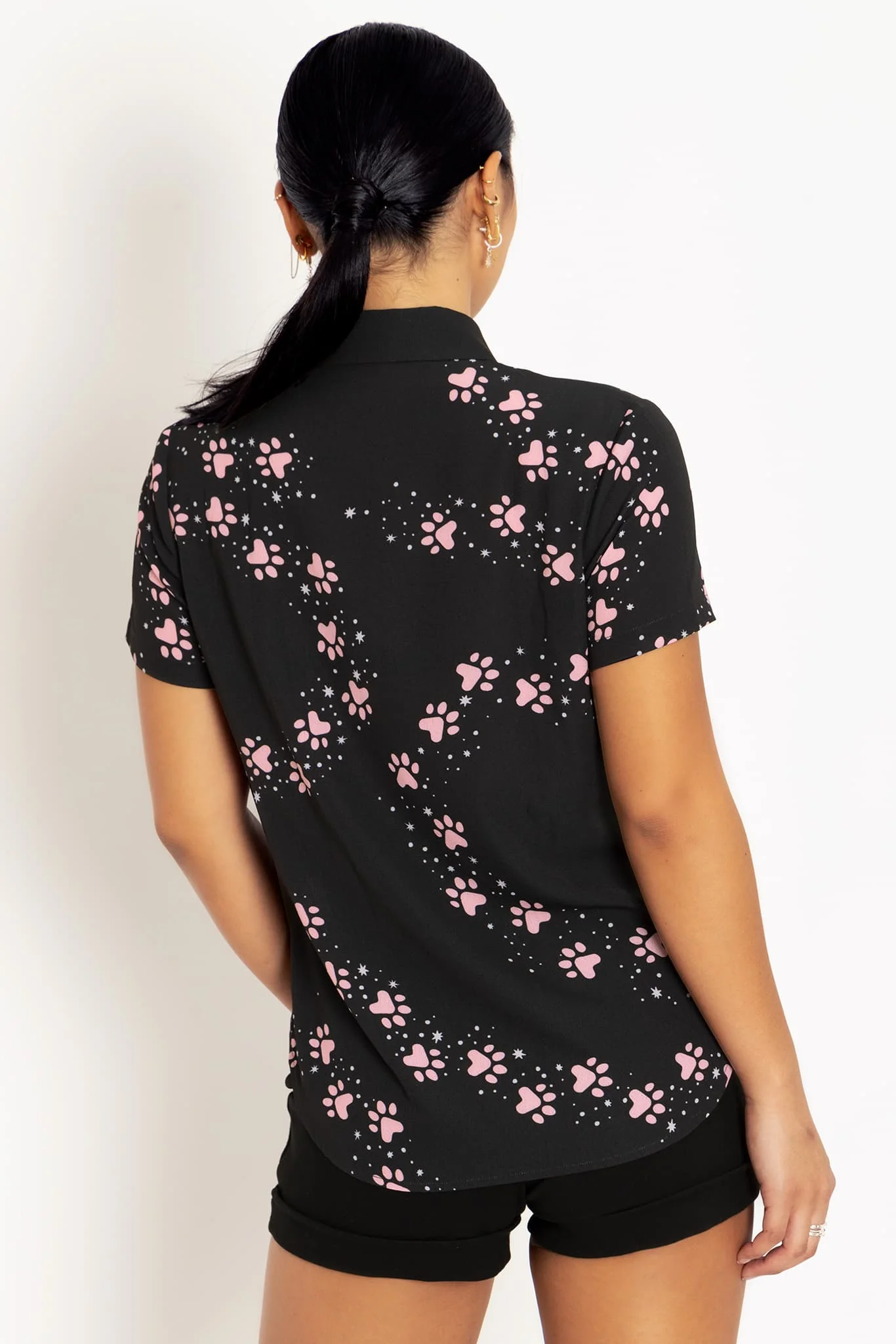 Yin Cat Yang Cat Cute As A Button Shirt - Image 3